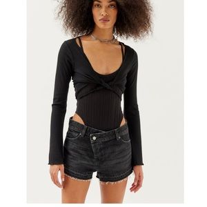 BDG Asymmetrical Denim Shorts